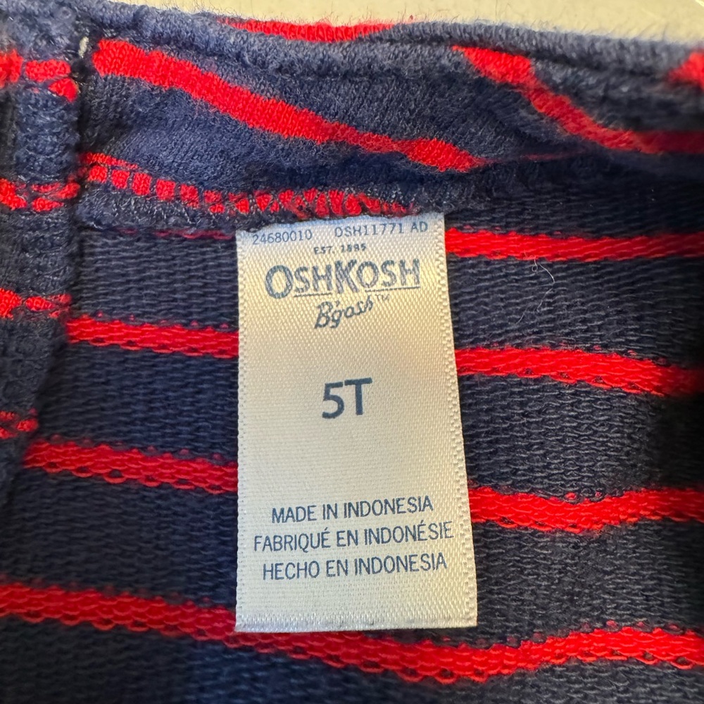 Oshkosh B’gosh Girls Dress Navy Blue And Red Size 5T Valentine’s Day - Picture 4 of 10